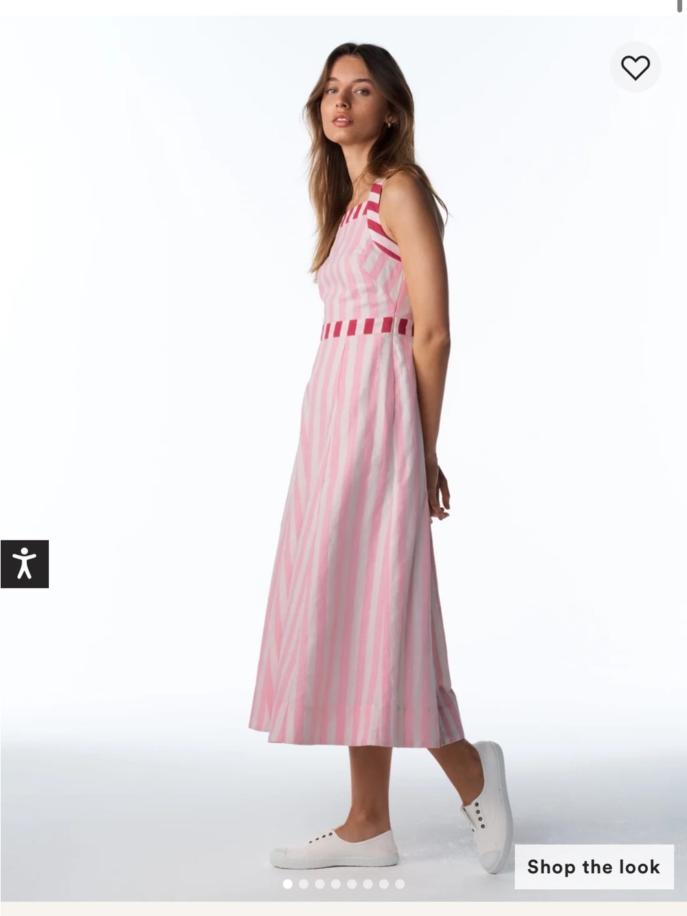 Boden cross back linen blend dress